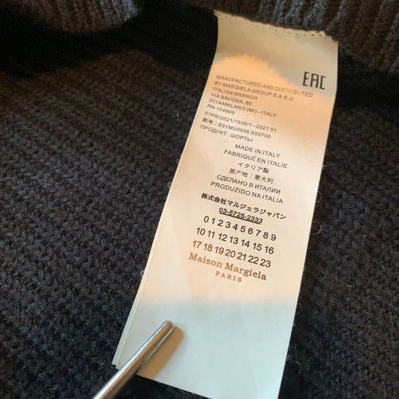 Maison Margiela Black Ribbed Knit Sweater - Picture 5 of 6
